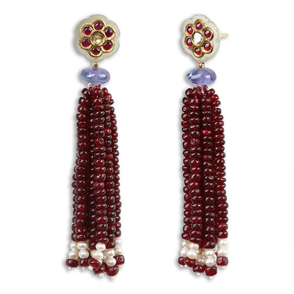 Lal Jhalar Earrings